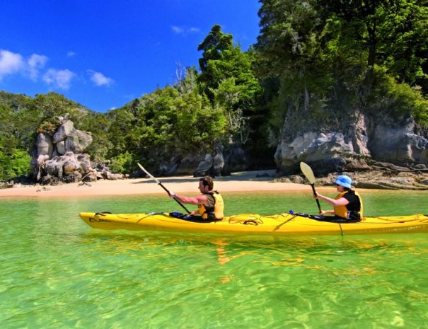 Kayaking the crystal blue waters