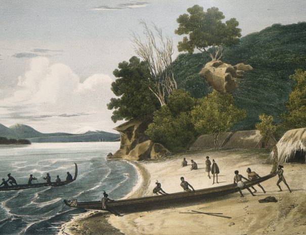 A famous meeting in history between two great seafaring peoples